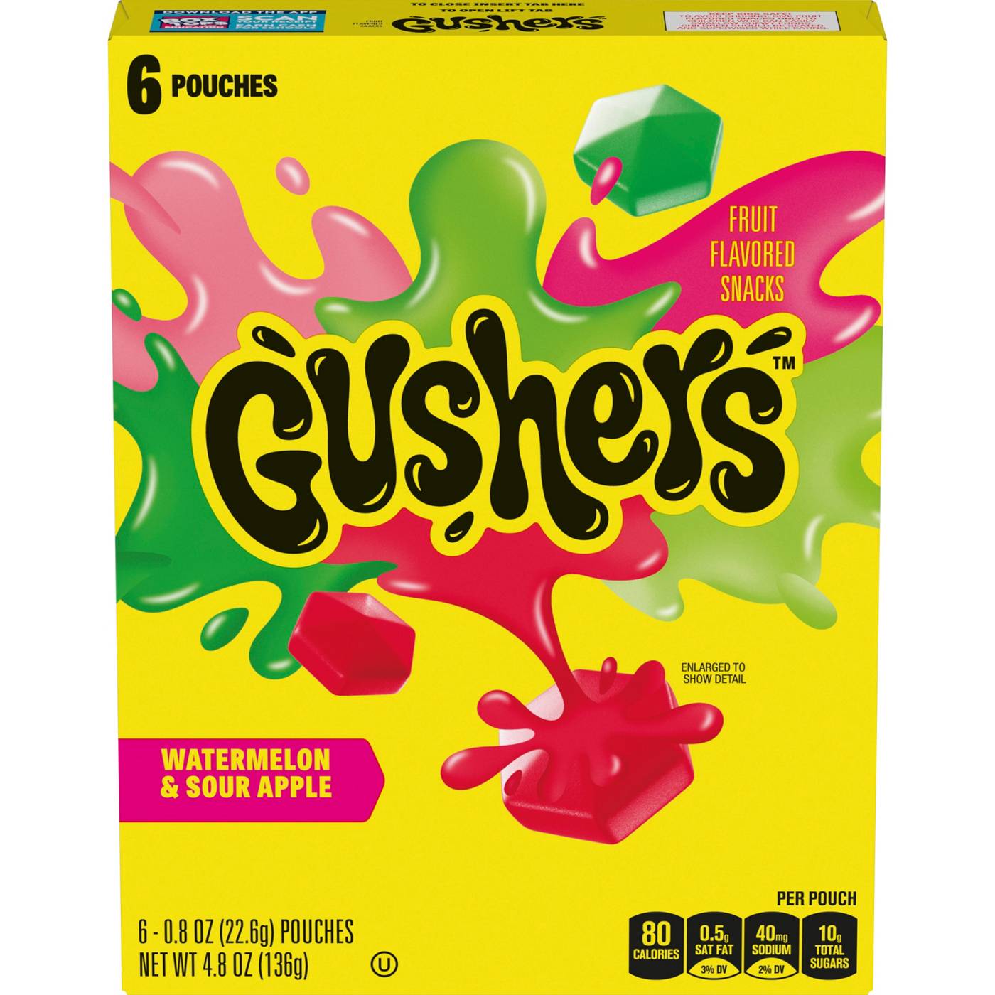 Fruit Gushers Watermelon & Sour Apple 136g * 10