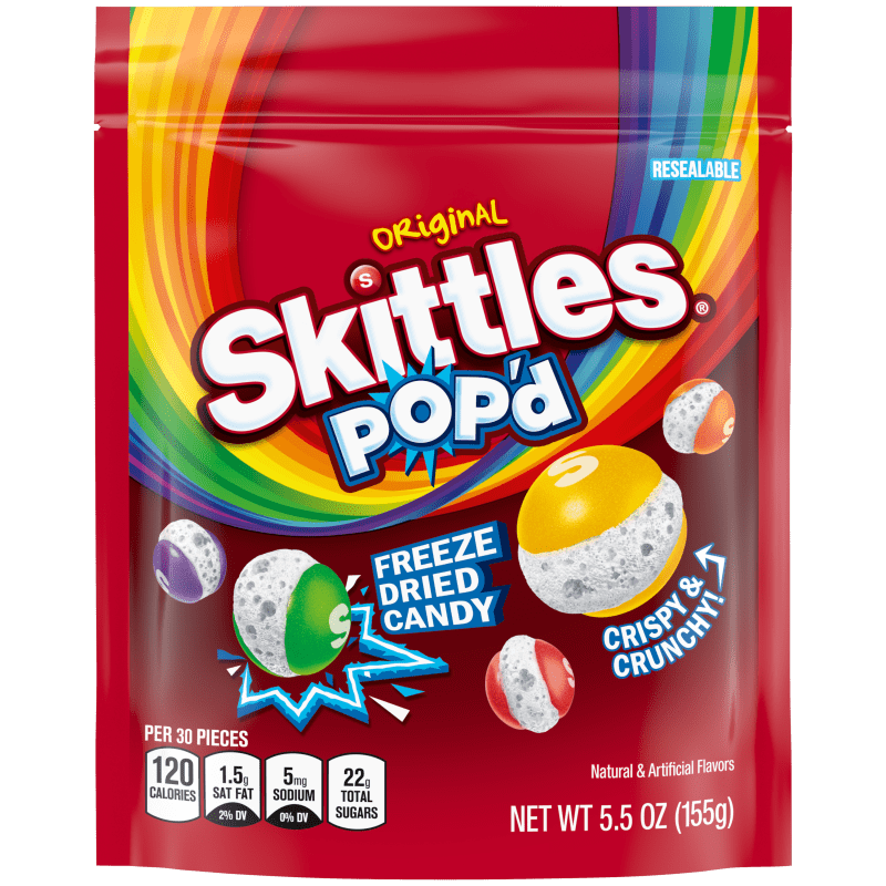 Skittles Pop'D Original Pouch 162g * 8
