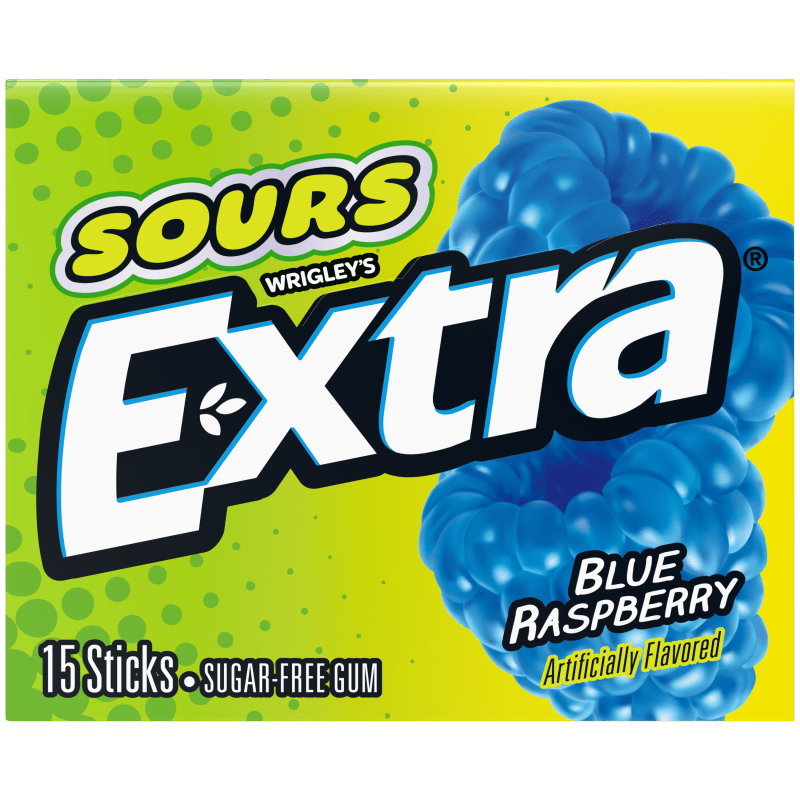 Extra Sour Blue Raspberry 15stk * 10