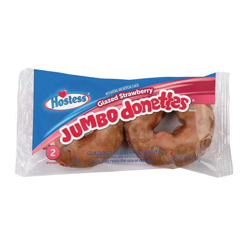 Hostess Jumbo Glazed Strawberry Donettes 113g * 6