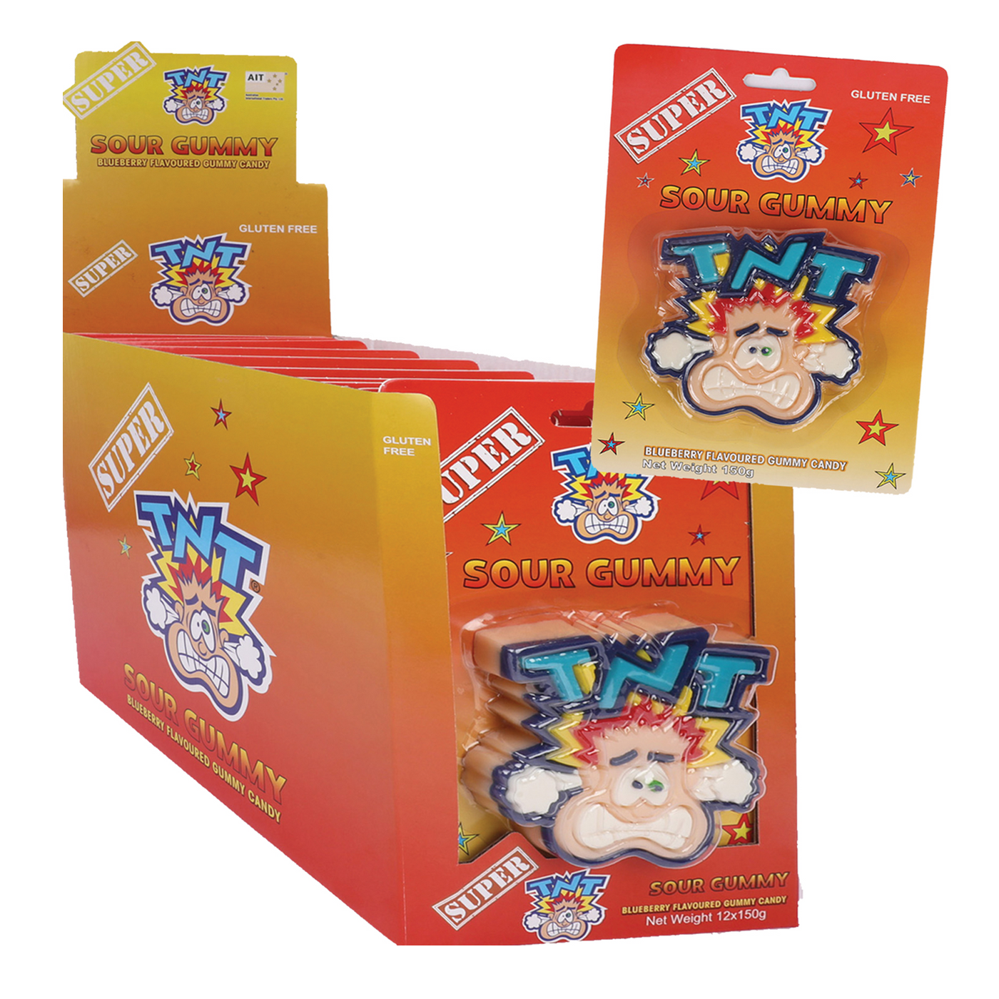 Super Gummy TNT Head Sour 150g * 12