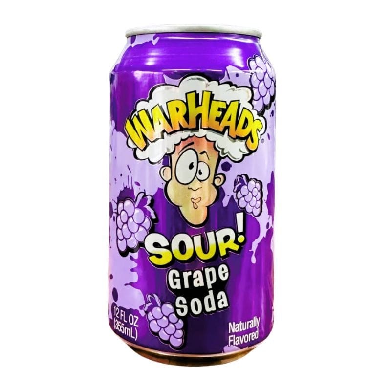 Warheads Sour Grape Soda 355mL * 12