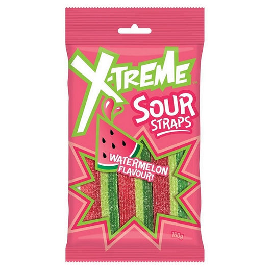 X-treme Sour Straps Watermelon 160g * 12