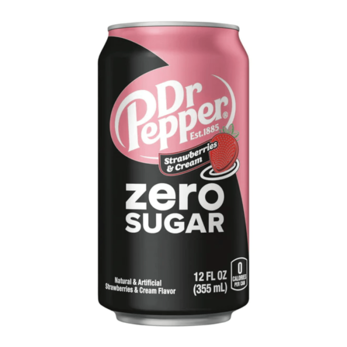 Dr. Pepper Strawberries & Cream Zero Sugar 355mL * 12