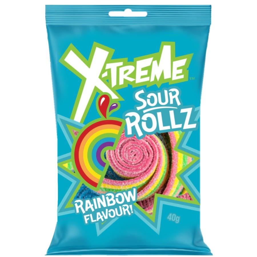 X-treme Rainbow Sour Roll 40g * 24