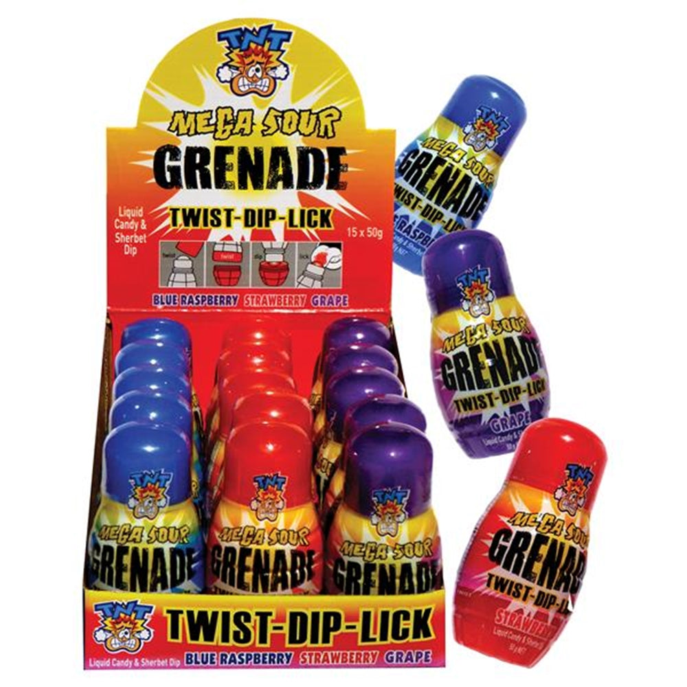 TNT Mega Sour Grenade 50g * 15
