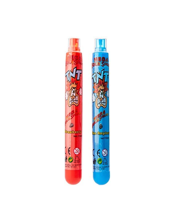 TNT Mega Sour Strawberry & Blue Raspberry Spray 110mL * 12