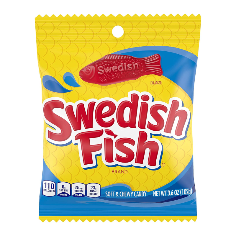 Swedish Fish Assorted Tails 102g * 12