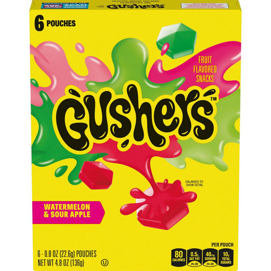 Fruit Gushers Watermelon & Sour Apple 136g * 10