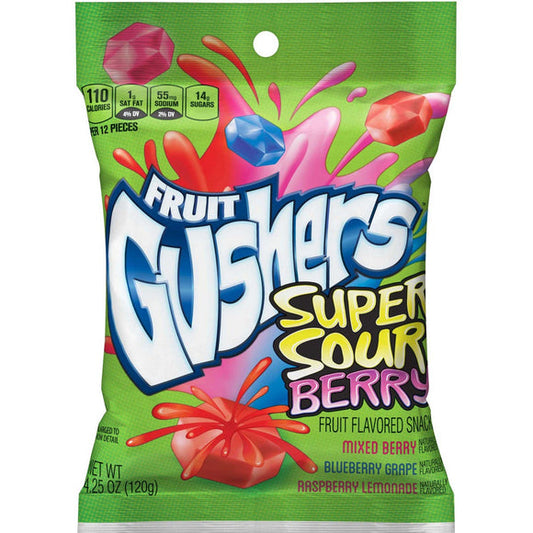 Fruit Gushers Super Sour Berry 120g * 8