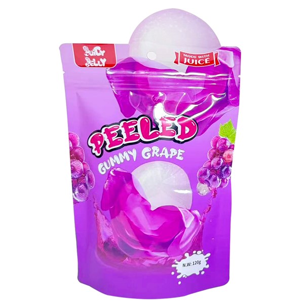 Juicy Jelly peeled gummy grape 120g * 12