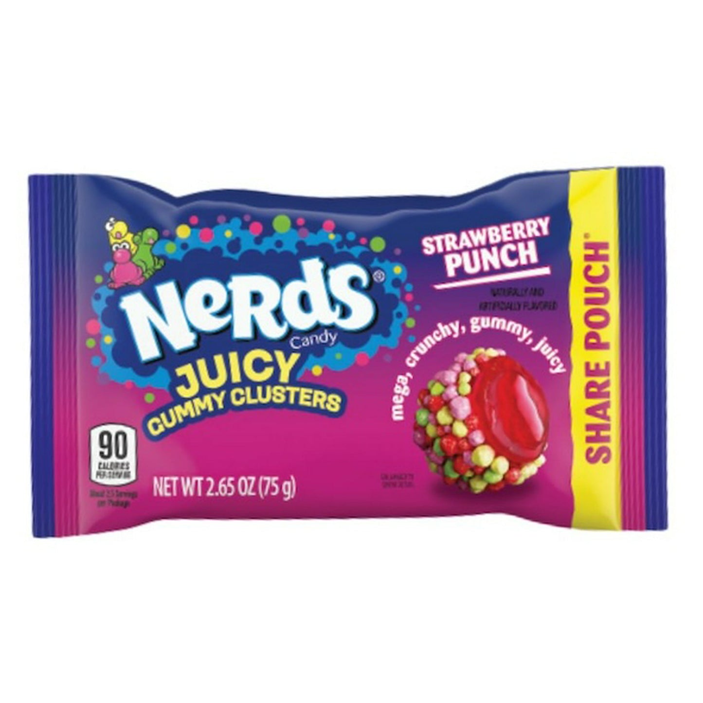 Nerds Juicy Gummy Cluster Strawberry Punch Pouch 75g * 12