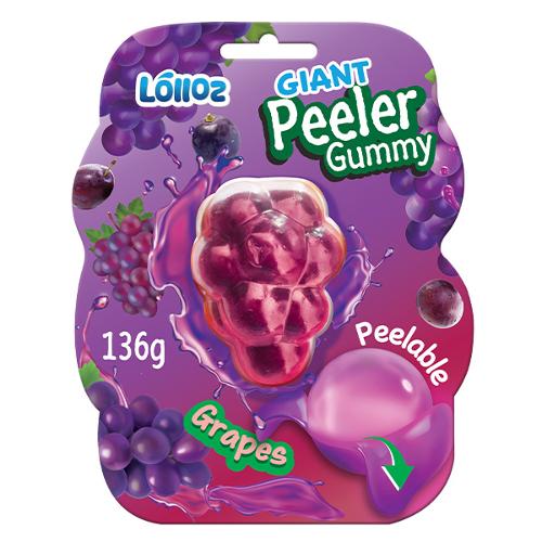 Lolloz Giant Peeler Gummy Grape 136g * 12
