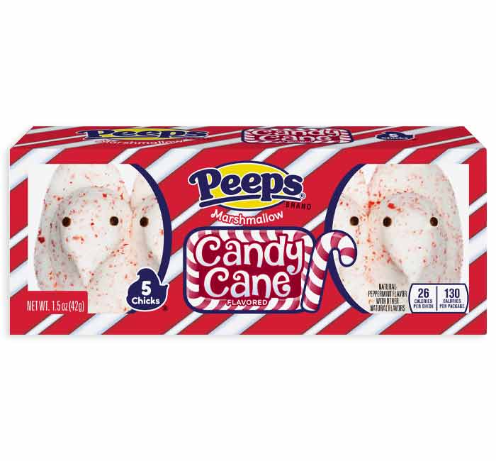 Peeps Candy Cane Chicks 5Pc