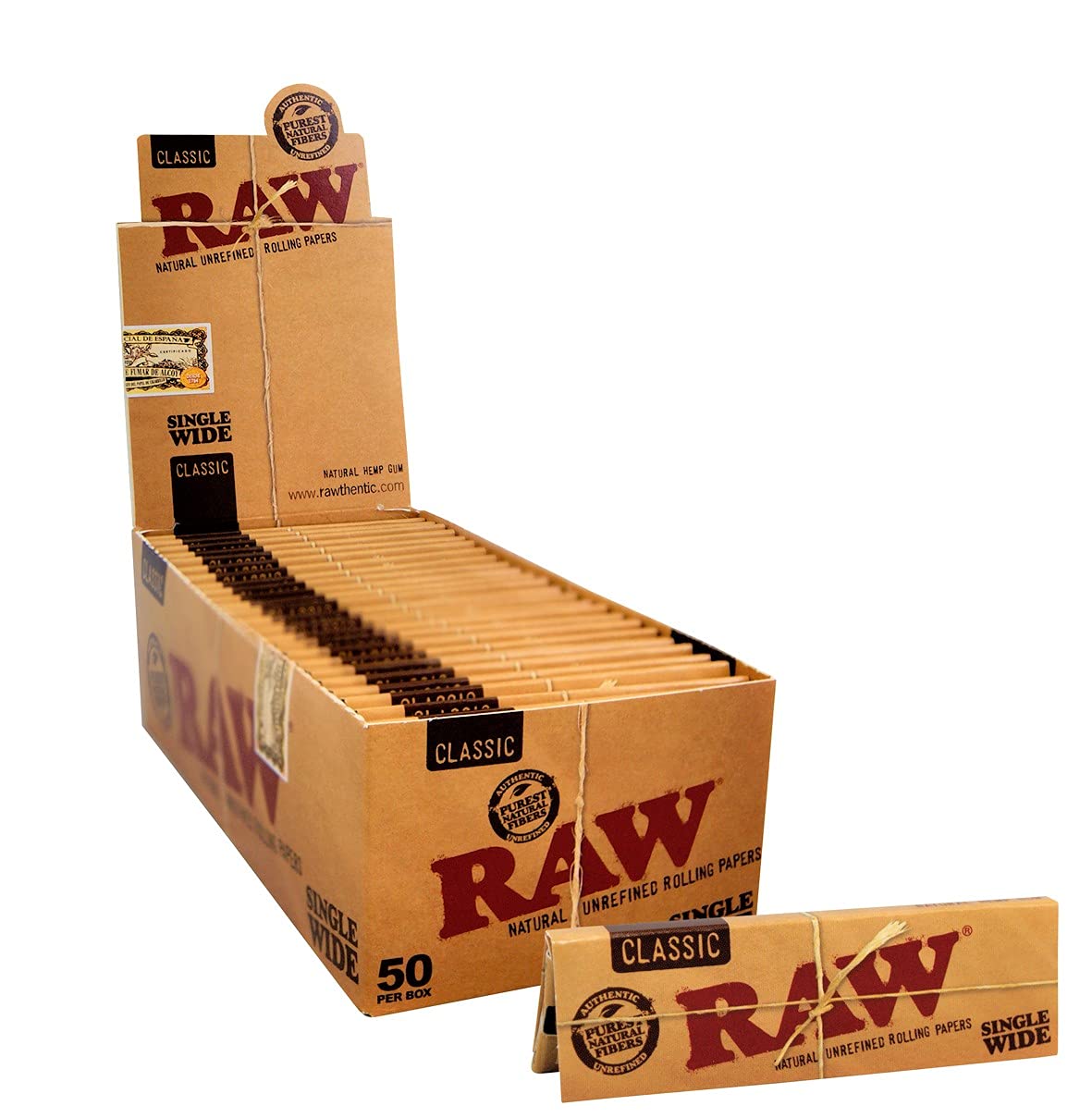 Raw Single Wide Classic Paper (Small) (50pk)