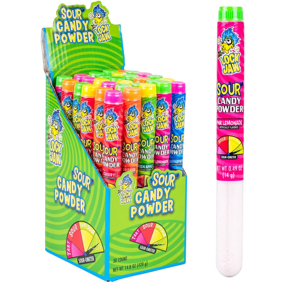 Lock Jaw Sour Tubes Powder Candy 12g * 30