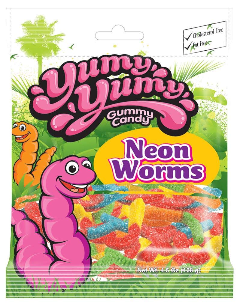 Yumy Yumy Sour Neon Worms 128g * 12