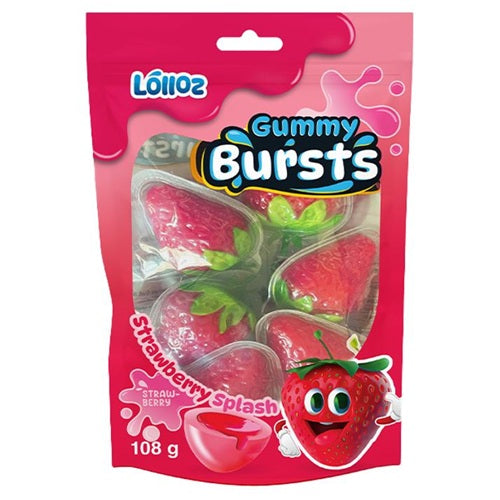 Lolloz Gummy Bursts Strawberry Splash 108g * 12