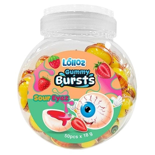 Lolloz Gummy Bursts Sour Eyez 50's 900g