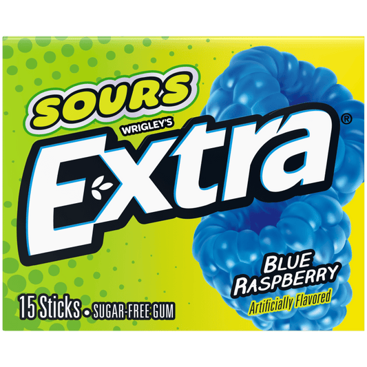 Extra Sour Blue Raspberry 15stk * 10