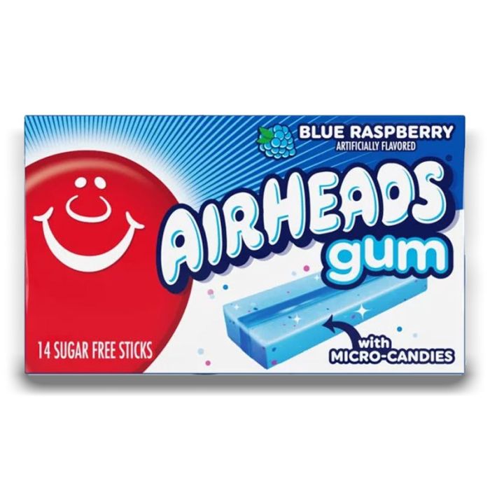 Airheads Gum Blue Raspberry 34g*12