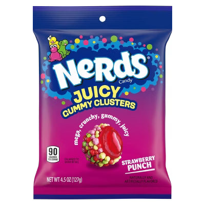 Nerds Juicy Gummy Cluster Strawberry Punch Bags 127g * 12