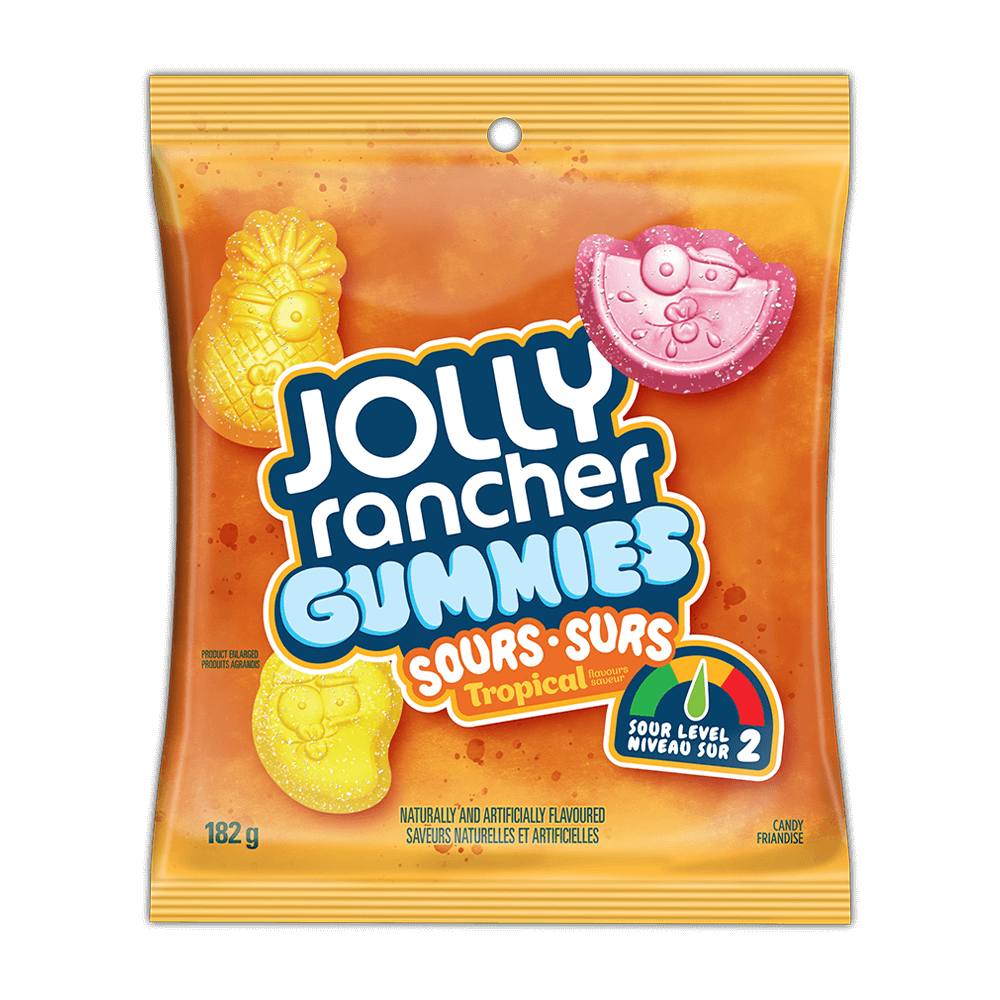 Jolly Rancher Sours Surs Tropical 182g * 10 American Confectionery