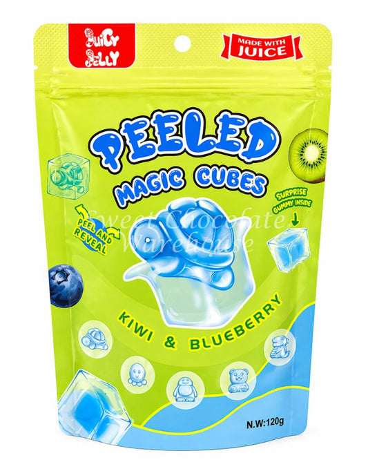 Juicy Jelly Magic Cubes Kiwi & Blueberry 120g * 12