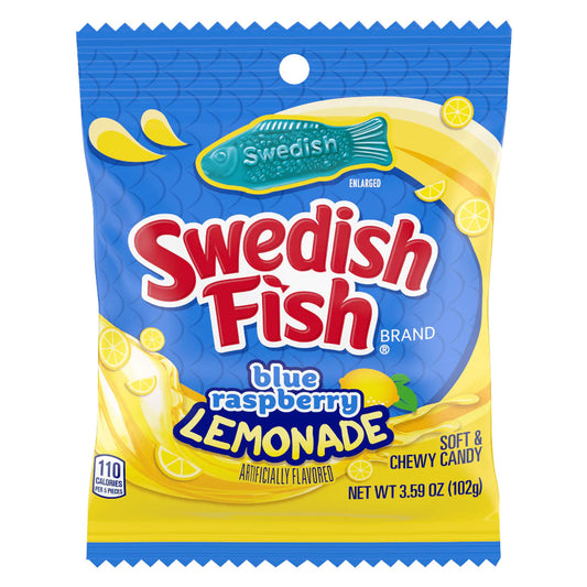 Swedish Fish Blue Rasp Lemonade 102g * 12