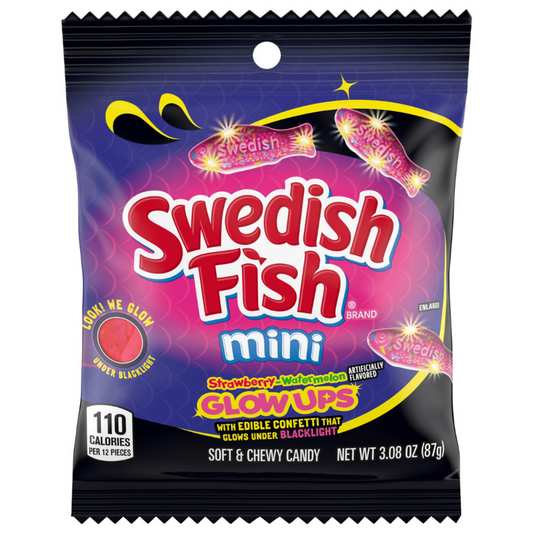 Swedish fish Glowups Soft Candy 87g * 12