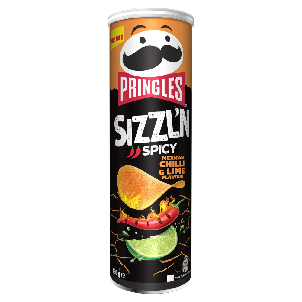 Pringles Sizzln Mexican Chilli & Lime 160g