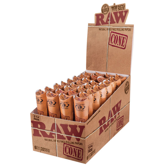 Raw Classic Cones 6pk 1-1/4 (32 Tray)