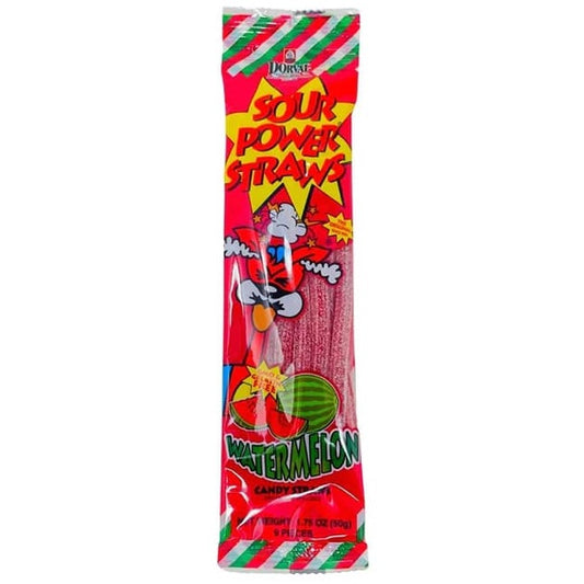 Sour Power Straws Watermelon 50g * 24