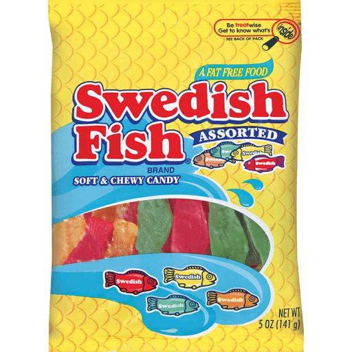 Swedish Fish Chews Assorted Soft Candy 145g * 12
