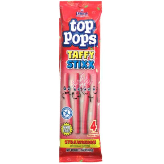 Top Pops Taffy Stixx Strawberry 44g * 12