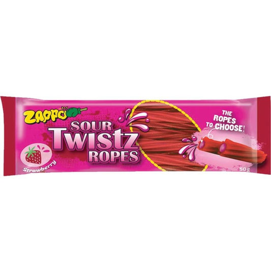 Zappo Strawberry Ropes 50g * 12