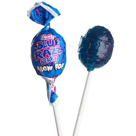 Charms Blow Pop Blue Razz * 48