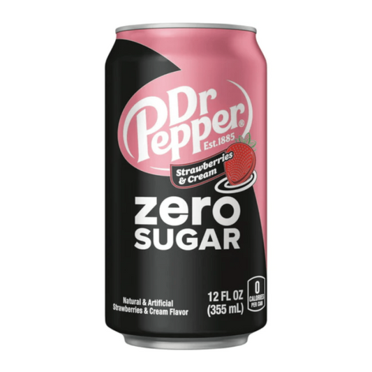 Dr. Pepper Strawberries & Cream Zero Sugar 355mL * 12