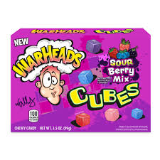 Warheads Sour Berry Mix Cubes Theatre Box 99g * 12