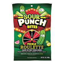 Sour Punch Bites Pickle Roulette 140g * 12