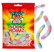 Tnt Sour Woims Bag 140g * 12