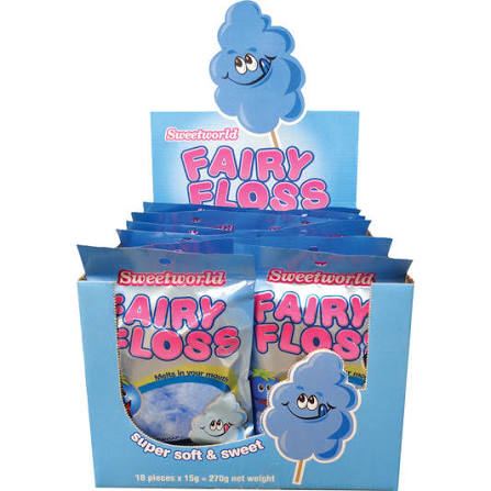 Sweetworld Fairy Floss Blueberry 15g * 18