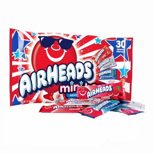 Airheads Mini Bars Red White Blue 340g * 12