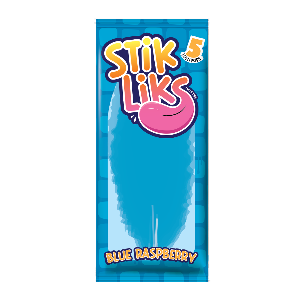Stik Liks Lollipops Blue Raspberry 50g * 15