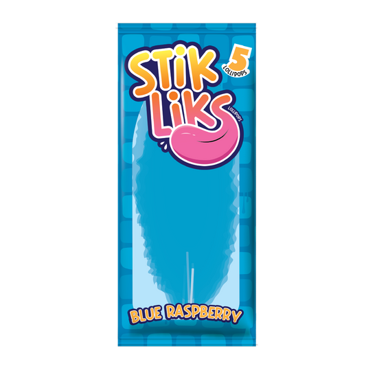 Stik Liks Lollipops Blue Raspberry 50g * 15