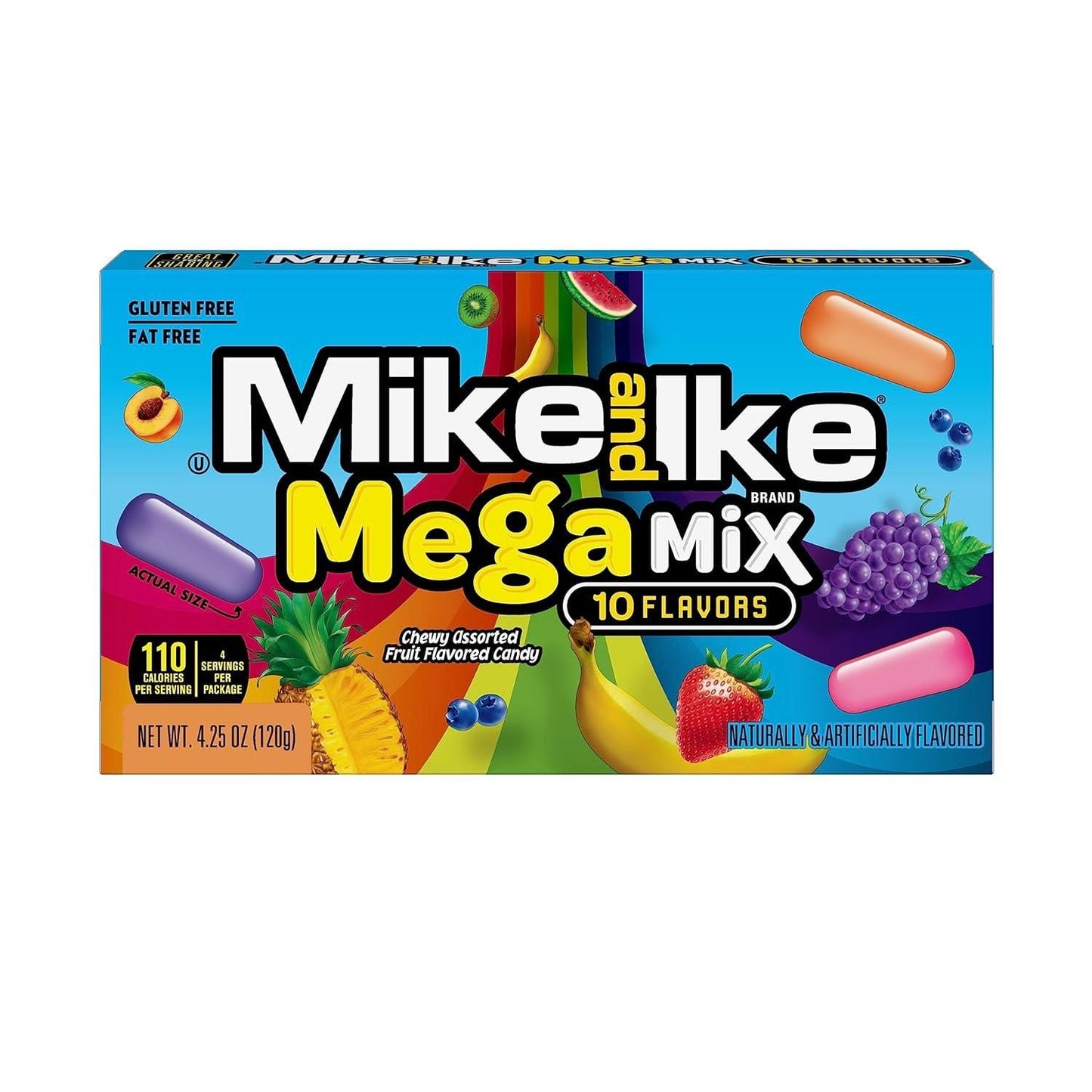 Mike and Ike Mega Mix 10 Flavors 120g * 12