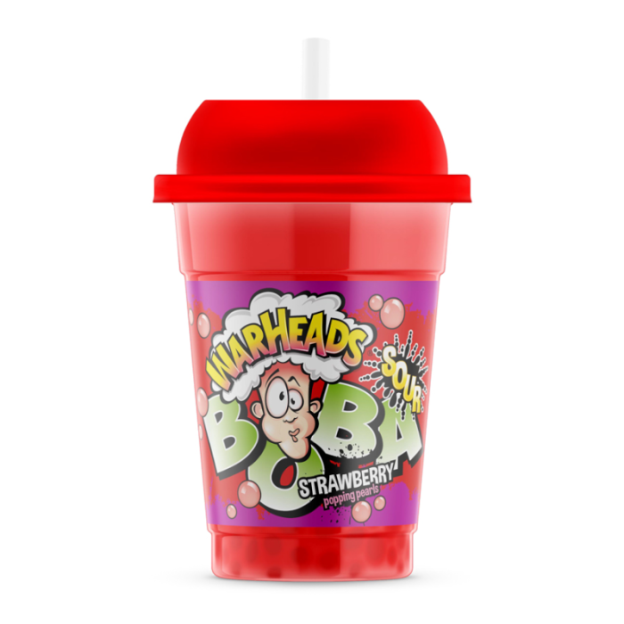 Warheads Boba Sour Strawberry 400ml * 28