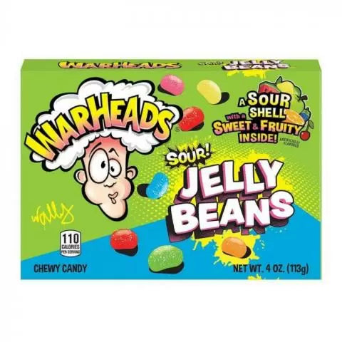 Warheads Sour Jelly Beans 113g Box * 12