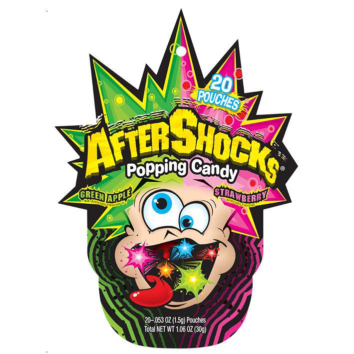 Aftershocks Popping Candy Green Apple & Strawberry 30g * 16