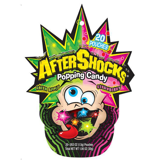 Aftershocks Popping Candy Green Apple & Strawberry 30g * 16